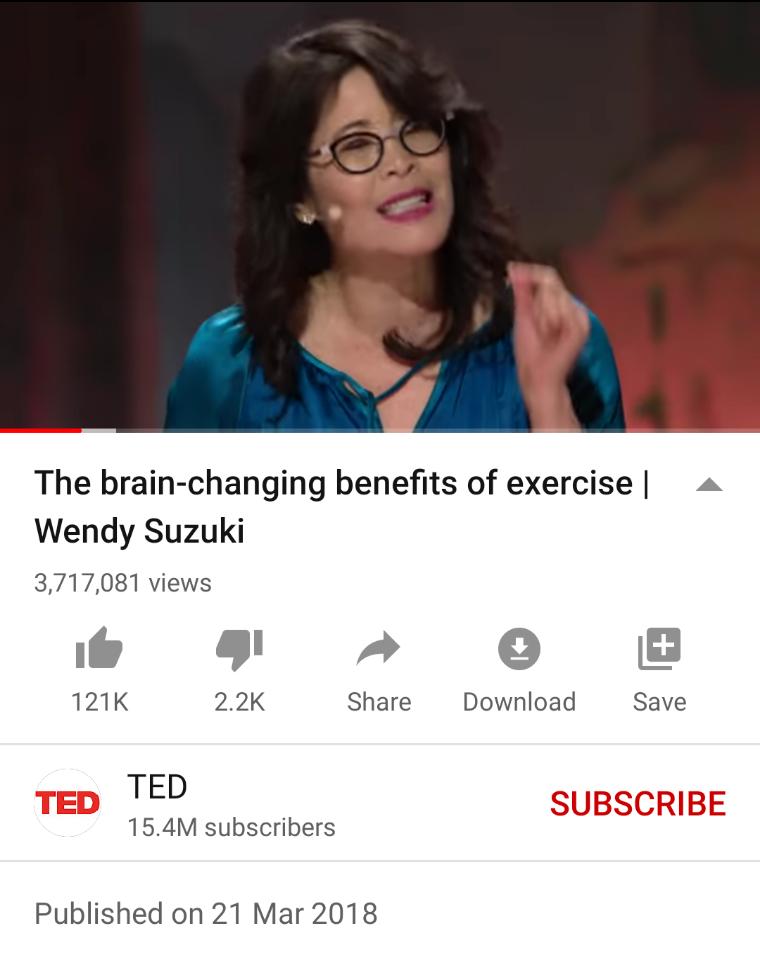 HealthPhysio's tweet image. Why #exercise is &quot;the most transformative thing you can do right now for your brain.&quot; 

Great talk by @wasuzuki

#PhysicalActivity #LoveActivity
⛹️🎾⚽⛹️‍♀️🏃‍♀️🏋️‍♀️🏊‍♀️🏌️‍♂️🚴‍♀️🚴🚣‍♀️🏑

@annalowephysio @Manning2Paula
youtu.be/BHY0FxzoKZE