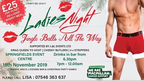 SpringfieldsEv1's tweet image. Friday 15th November 2019
Join us for what promises to be a fantastically festive event💋
#springfieldseventscentre #sec #spalding #lincolnshire  #inyourarea #party #partynights #ladiesnight #strippers #dragqueen #cheekybutlers #disco #raffle #bar #partygames #christmas #festive