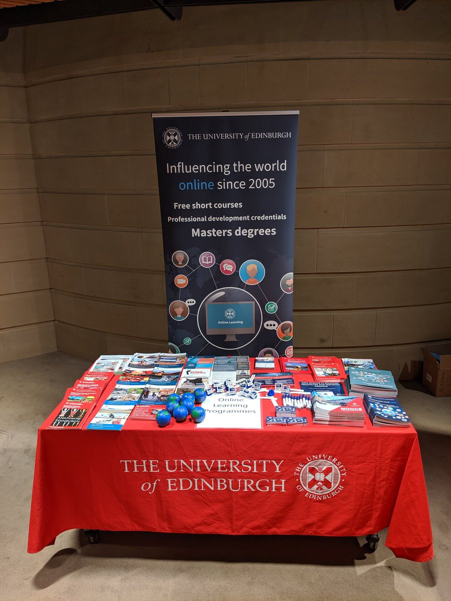 uoe_online's tweet photo. The online learning team will be at the #EdOpenDay tomorrow, so do swing by our stall to learn more about studying a masters online! Plus we've got free earphone winders and de-stress globes plus some pens and fuzzy gonks from our @UoEDigiSkills pals! #edinburghonline https://t.co/WKKCBITMcl