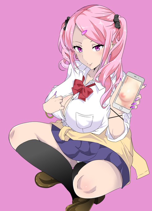 ギャルの途中絵。 