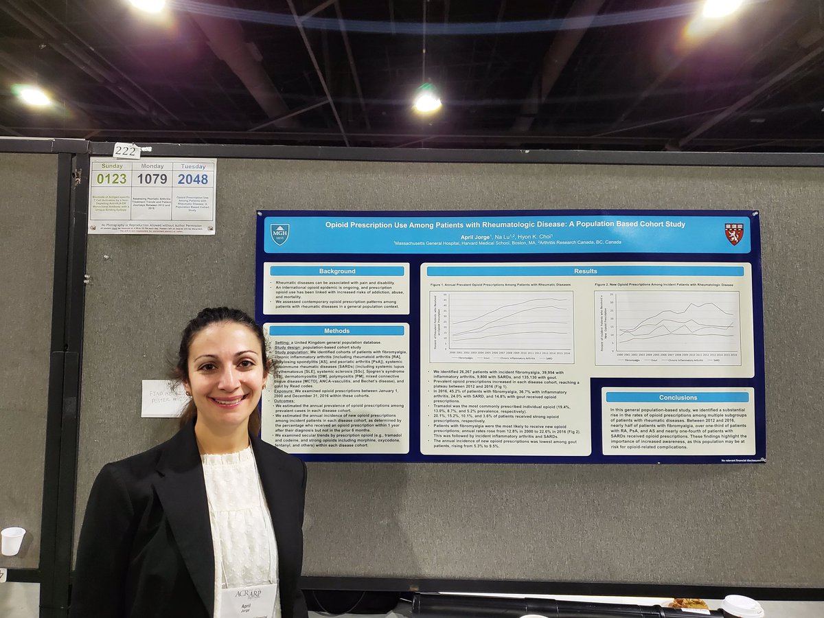 Minna Kohler, MD, RhMSUS (@minnakohlermd) on Twitter photo Dr. Jorge: poster 2048 Opioid prescription use among patients with rheum disease #opioidcrisis #medtwitter #rheumtwitter #ACR19 <a href="/MGHMedicine/">MassGeneral Medicine</a> <a href="/harvardmed/">Harvard Medical School</a> Dr. Jorge: poster 2048 Opioid prescription use among patients with rheum disease #opioidcrisis #medtwitter #rheumtwitter #ACR19 <a href="/MGHMedicine/">MassGeneral Medicine</a> <a href="/harvardmed/">Harvard Medical School</a>