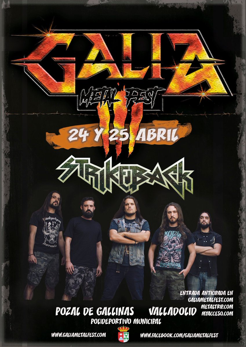 Los gallegos <a href="/Strikebackmetal/">Strikeback</a> formarán parte del cartel del #GaliaMetalFest 2020, una de las grandes realidades del #ThrashMetal nacional. #gmf2020 #pozaldegallinas