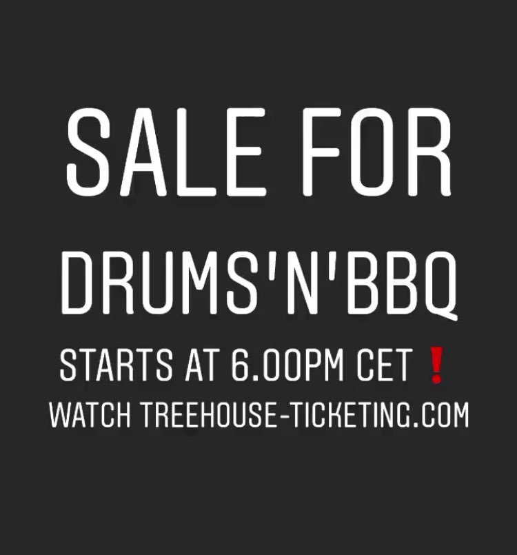 THFrance's tweet photo. [VENTE TICKET] DRUMS’N’BBQ de Gustav ❗️
En vente AUJOURD’HUI À 18H00 sur le site de Treehouse : https://t.co/6UVUFzrHB2

#gustavschäfer #drumsnbbq #tokiohotel #treehouseticketing https://t.co/ue8HYVcNl8
