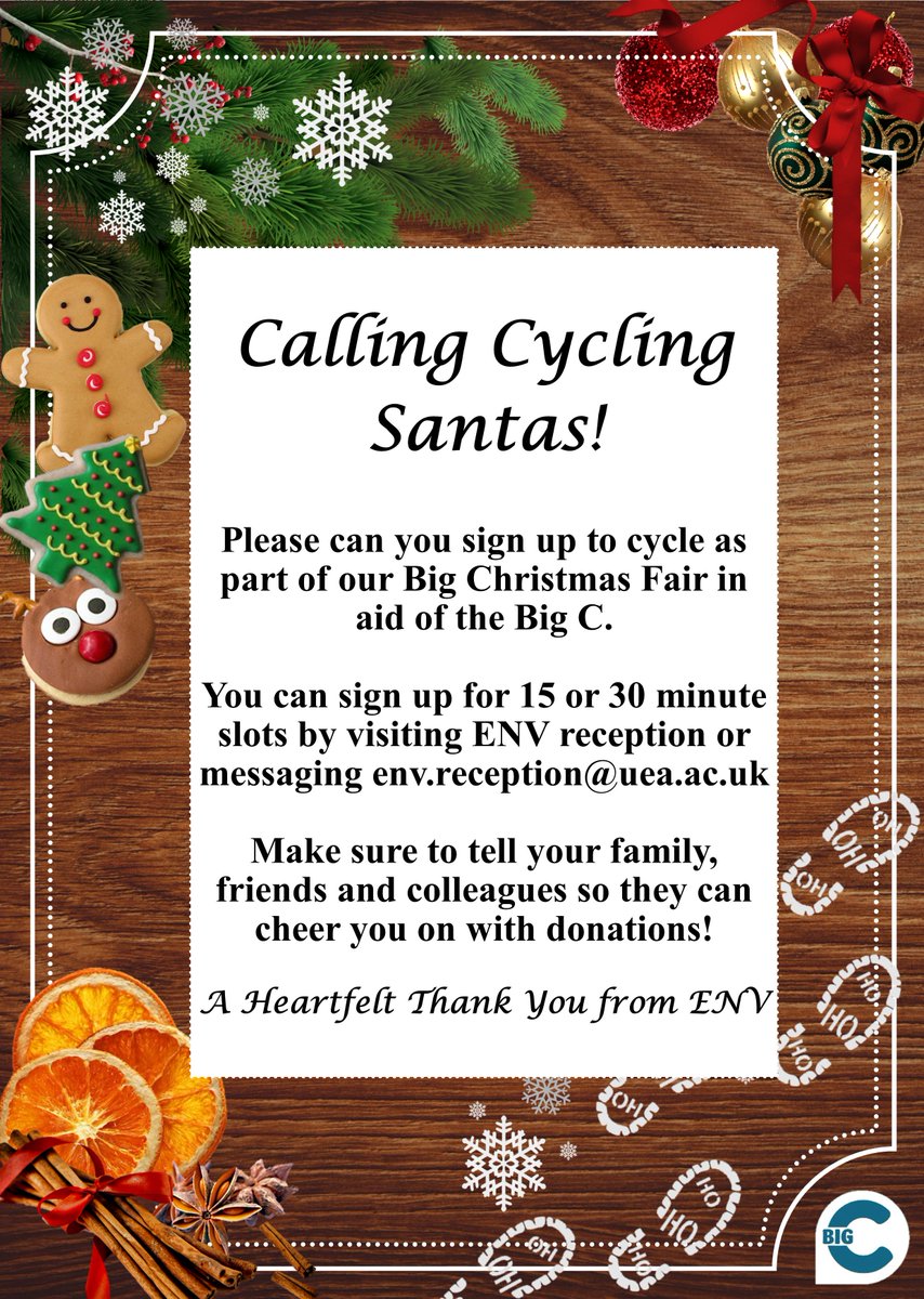 Please help the #ENVELVES raise money for <a href="/bigctweets/">Big C Cancer Charity</a> by cycling in SCI 🤶🚲