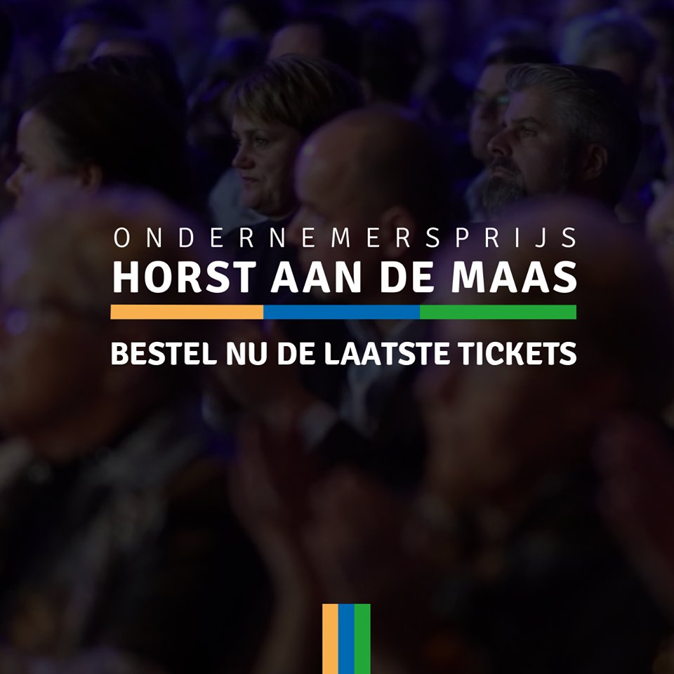 De Ondernemersprijs Horst aan de Maas van volgende week donderdagavond 21 november is bijna uitverkocht! Bestel nu snel de laatst beschikbare tickets via: ticketcrew.nl/tickets/ondern…