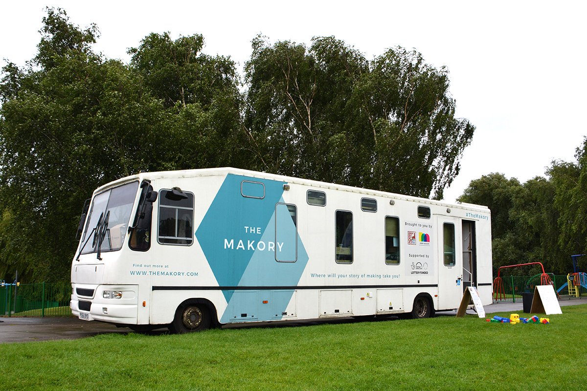 Our mobile museum of making #TheMakory will be at Derby's Christmas Lights Switch-On this Saturday 16 November! 🎄Visit us from 3.30pm in Derby Market Place to hand-print a #Christmas card and switch on your own LED lights! 🎄#ChristmasLightsSwitchOn #ChristmasInDerby