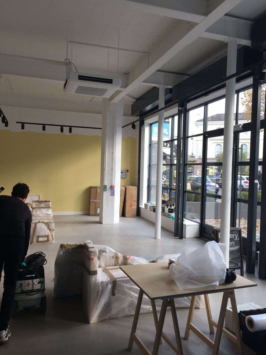 FreelandsF's tweet photo. A sneak peak of the installation coming together for our new exhibition The Coming Community, opening this Friday! https://t.co/8cADb7pron #TheComingCommunity https://t.co/b0sgIHzaMg
