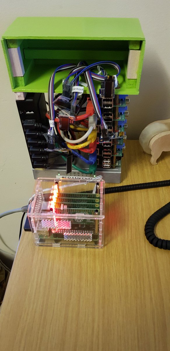 dick_turpin's tweet image. #FrankenPi&apos;s baby brother #clusterhat has come to work with me today. #raspberrypi