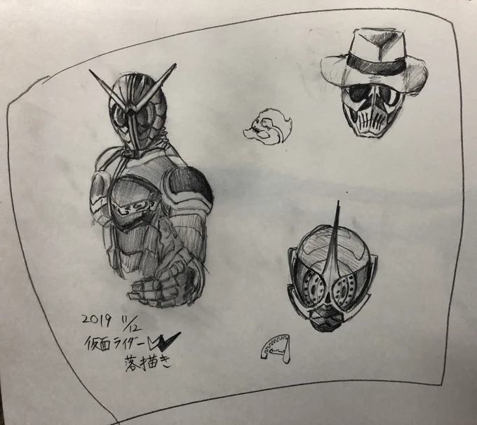 キャスあざしたー。(ほぼいなかったけど)
キャス中に描いた練習ダブル↓↓ 