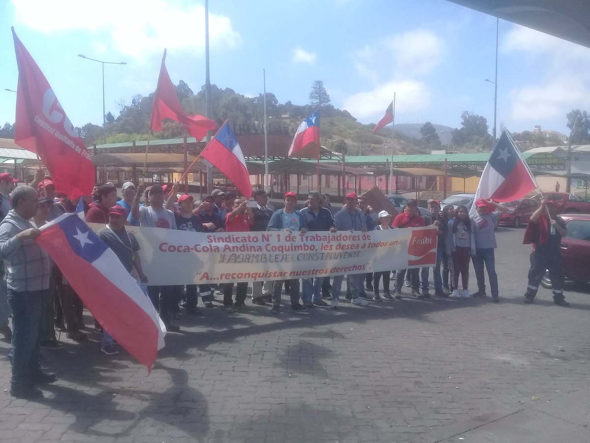 Sindicato Coca Cola Andina coquimbo presente en marcha y Paro Nacional <a href="/RobertoMiradio/">Roberto Dueñas</a> <a href="/MiRadiols/">Mi Radio</a>