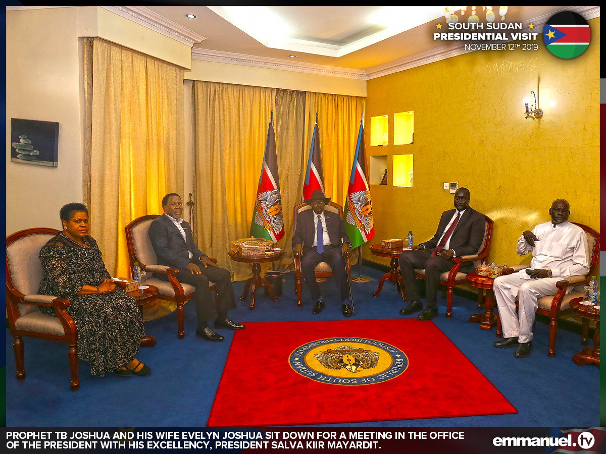 SCOANTBJoshua's tweet image. HAPPENING NOW: Prophet TB Joshua has arrived in the nation of South Sudan upon the invitation of President Salva Kiir Mayardit.