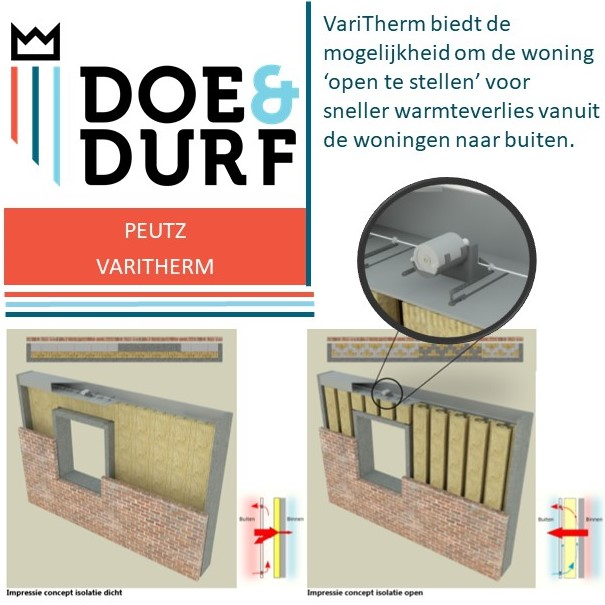 Met de klimaatadaptieve #DoeEnDurf oplossing #Varitherm van Team Gevel 2100 van @Peutz kan de woning worden 'opengesteld' voor sneller warmteverlies vanuit de woningen naar buiten: bit.ly/PeutzDD. 

#futureproof #klimaatadaptatie #innovatie #innovation #Ingenieur