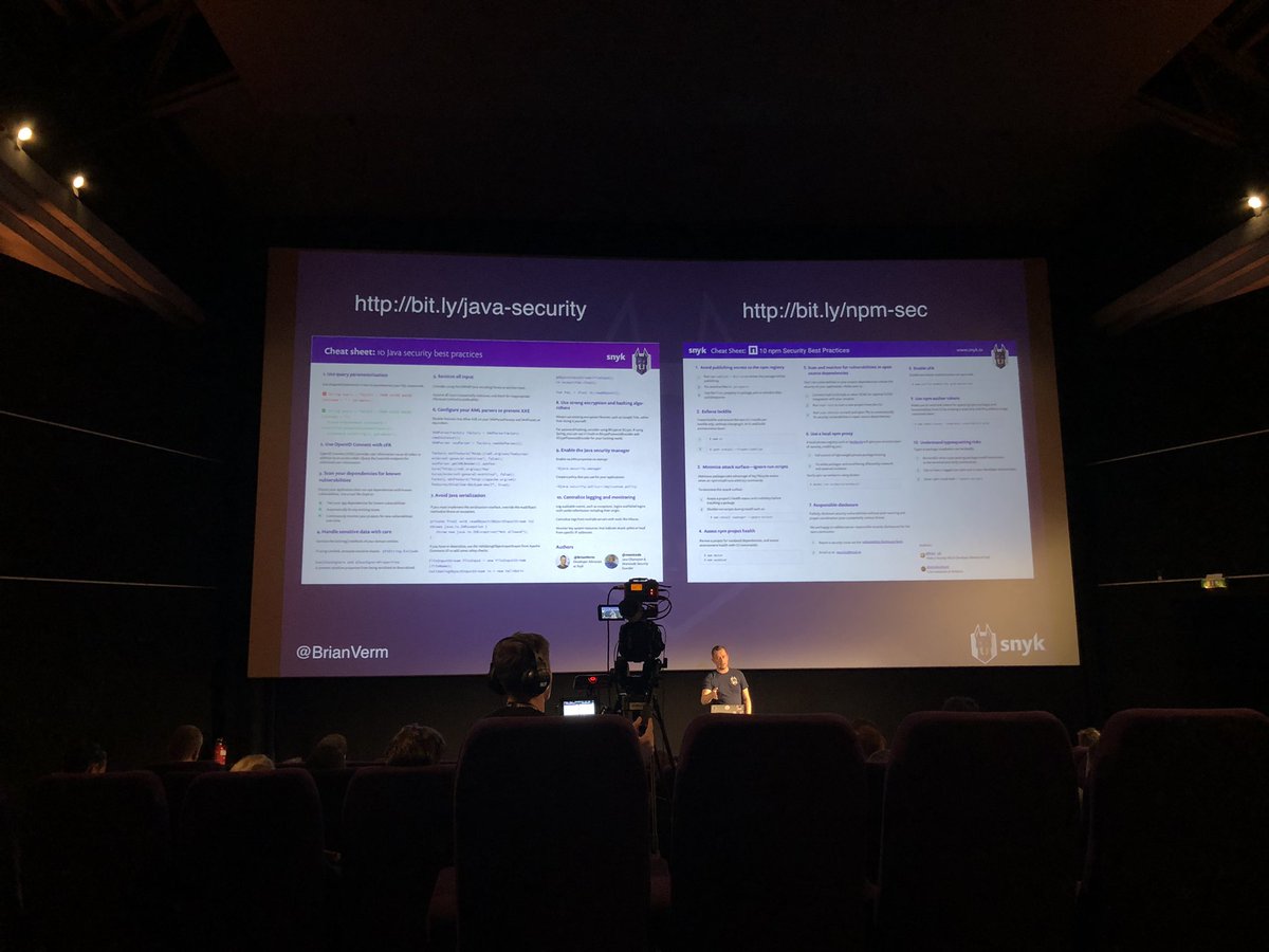 sergepoliakoff's tweet image. Rockstar level of presentation by @BrianVerm Check your vulnerabilities! #CodemotionBerlin19
