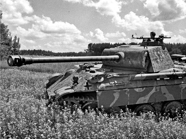 A Panther of 5th SS #Panzer Division Wiking scans for targets in eastern of #Poland, July 22, 1944.

#WW2 #WWII