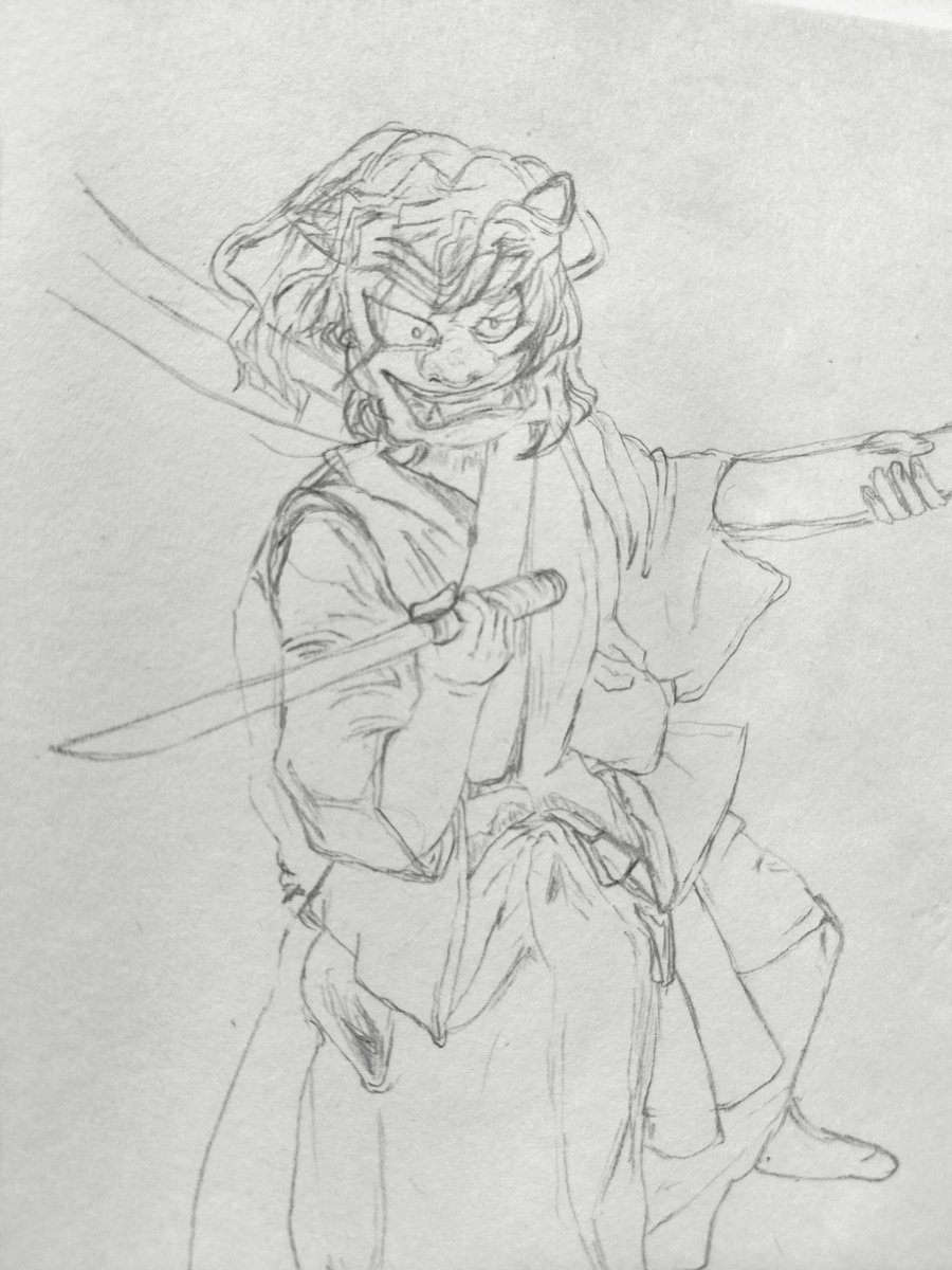 Esophagus 鬼 下書き 地元の神楽奉納の際踊る 鬼 は 神秘的で力強くて魅力的だったな 違う角度からも追加で描く予定 鬼 イラスト好きな人と繋がりたい 神楽奉納 故郷の思い出
