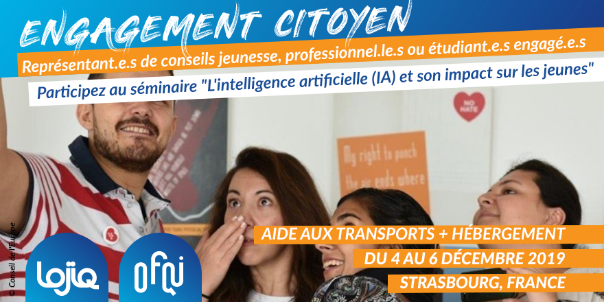 LOJIQ's tweet photo. APPEL DE CANDIDATURES | OFQJ : Participe au séminaire "L'intelligence artificielle (IA) et son impact sur les jeunes"
organisé pour explorer les problématiques que l'IA soulèvent le rôle et les contributions du secteur de la jeunesse #iA 
👉https://t.co/LUSoAOBmBK 
@ofqj_france https://t.co/4IlydTaYDS