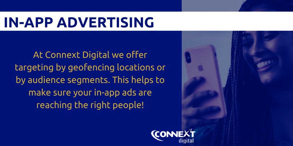 connextdigital's tweet image. Make sure your in-app advertisements are reaching the right people otherwise it will be going to waste! Visit our website at connextdigital.com/inapp-advertis… to learn more about #inappadvertising. #MobileMarketing #DigitalMarketing #Connextions