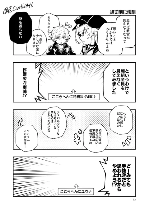 コマ割って台詞さえ入っていれば十分「漫画」なんですよ。(『閃け!新《Ⅶ組》』より抜粋。) 