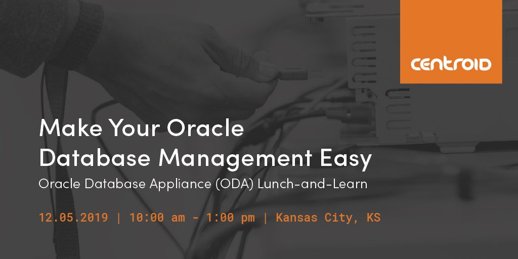future_proofing's tweet image. Oracle Database Appliance (#ODA) can help you save money, increase performance, and optimize your infrastructure. Learn how to make your #OracleDatabaseManagement easy at our lunch and learn in #KansasCity on December 5th! ed.gr/by4ju