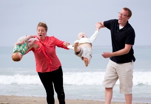 BustaMedia's tweet image. Playing catch with the kids on the beach. They love this game #TUITalks