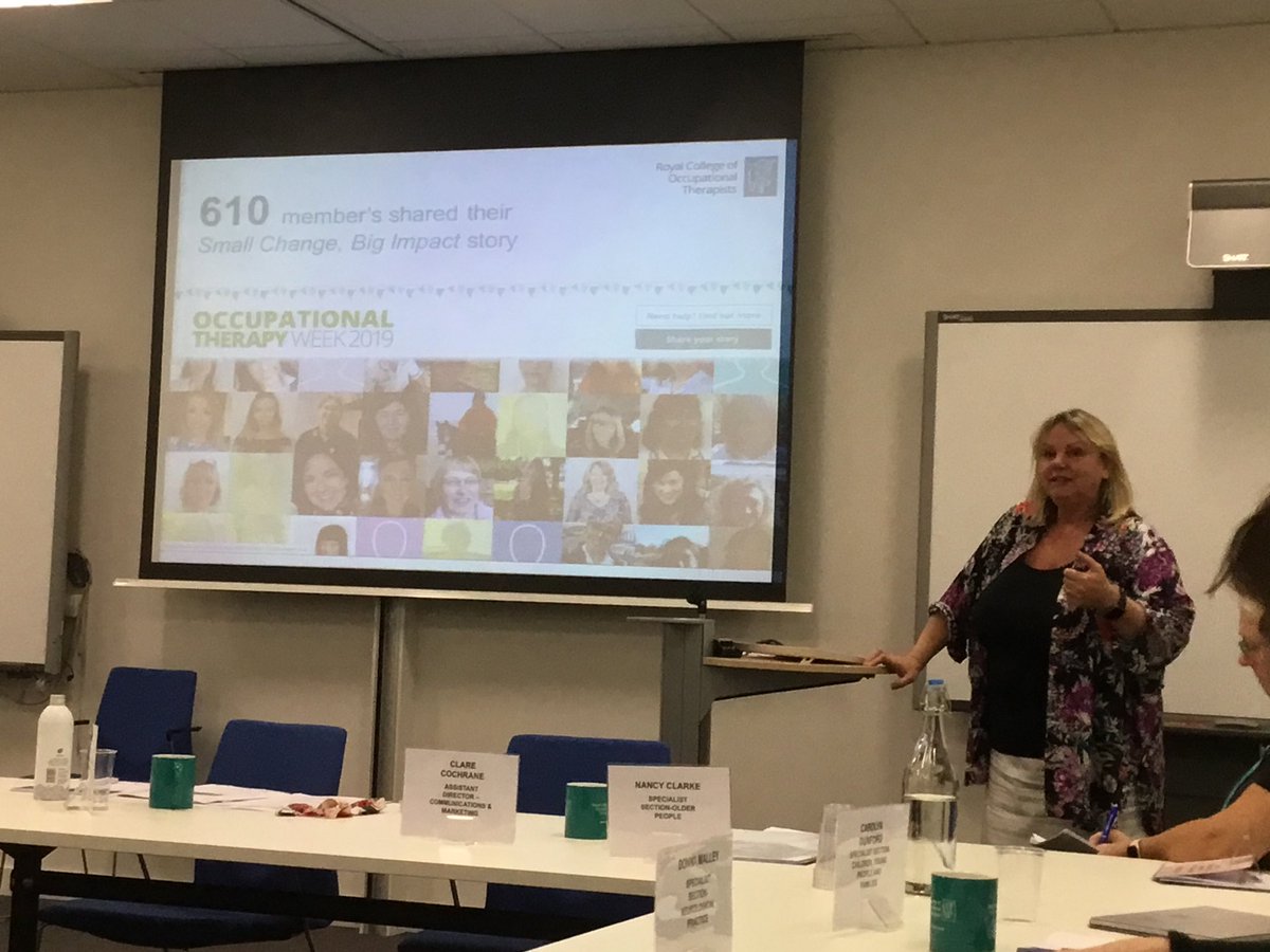 RCOT_MH's tweet image. Branch meeting - how do we build upon success of #OTWeek2019 #SmallChangeBigImpact?
What are your ideas? ⁦@theRCOT⁩ ⁦@RCOT_Louise⁩ ⁦@KarinBishopRCOT⁩