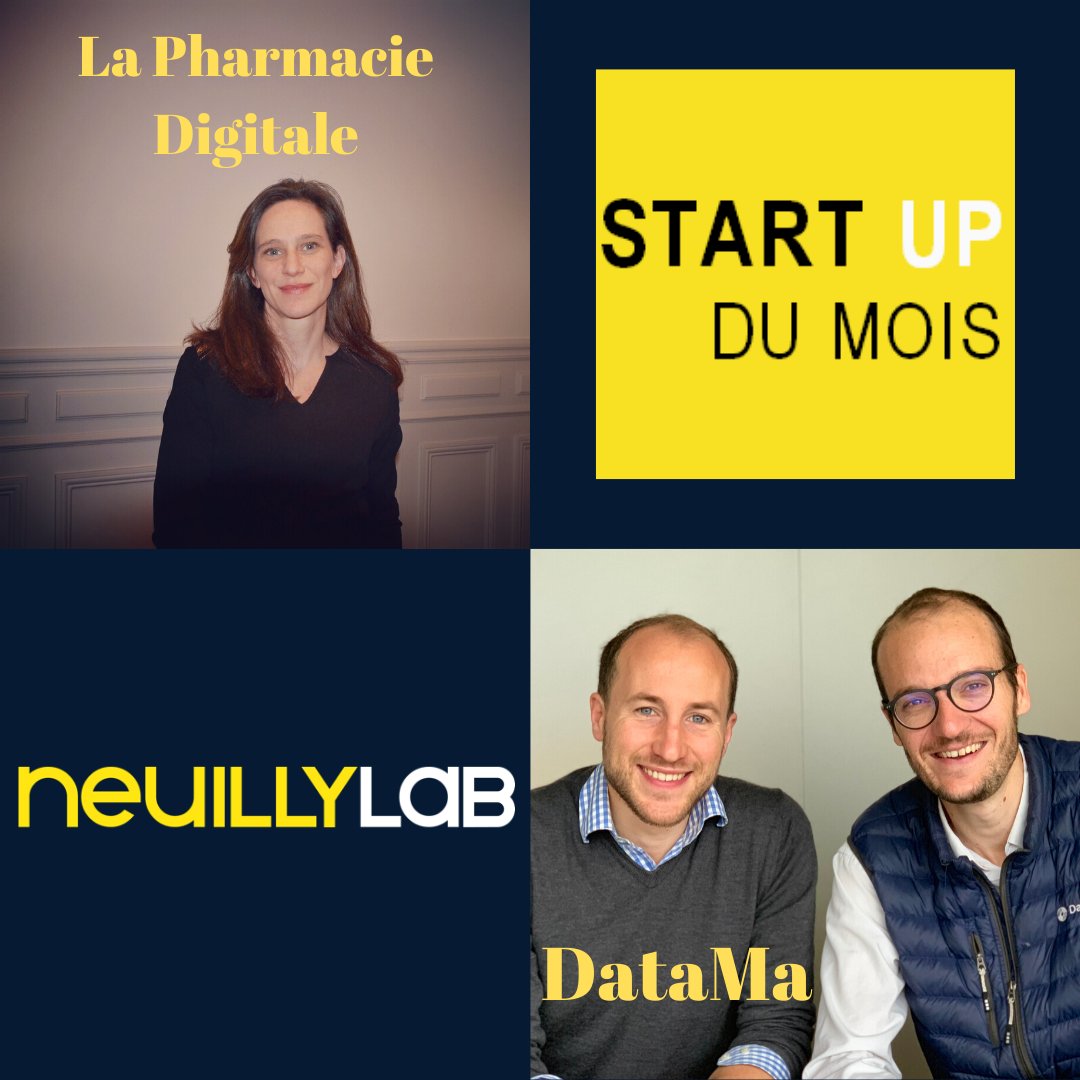 En novembre, découvrez deux adhérents de #neuillylab: Hélène, <a href="/helene_Dx/">Hélène Decourteix</a>  fondatrice de La Pharmacie Digitale ainsi que Loïc et Guillaume co-fondateurs de <a href="/DataMa_Solution/">DataMa</a> --> neuillylab.com #startupsdumois #creationdentreprise