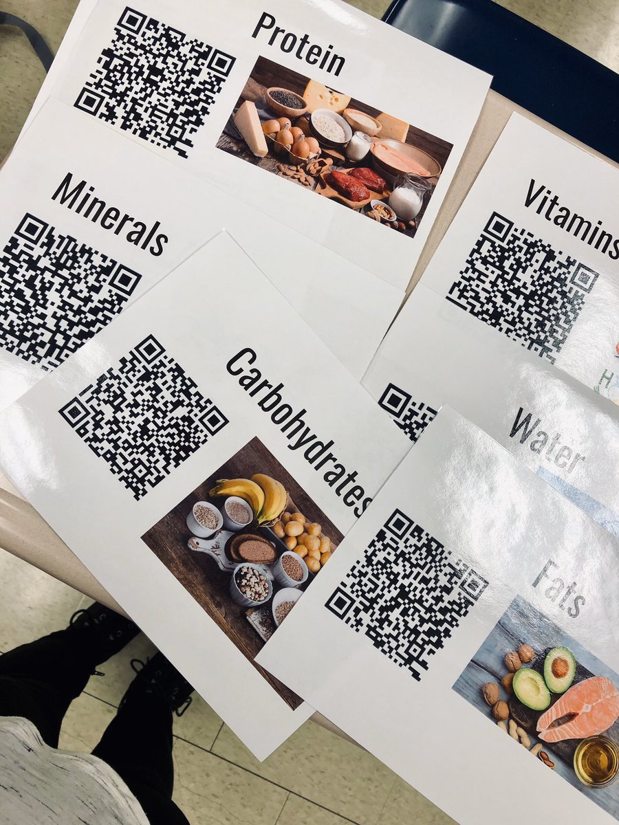 Ms_Fantasia_'s tweet photo. QR codes are helping us collaborate, think critically & discover essential nutrients! ๐๐ผ STEM student even showed me the chemical formula for fats. So much engagement for 9am. ๐คฉ #BlueStreakPride #CrossCurricular #NutritionUnit #9thGrade https://t.co/2wl8ZwCgPq