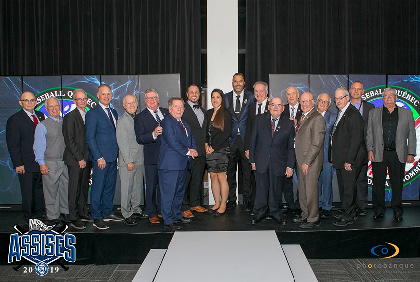 baseballquebec's tweet photo. Récipiendaires 2019 de la soirée du Temple de la renommée du baseball québécois RDS #TempleBQ #AssisesBQ | https://t.co/55tc4J4fl3 https://t.co/Qv7Sjf5Z31