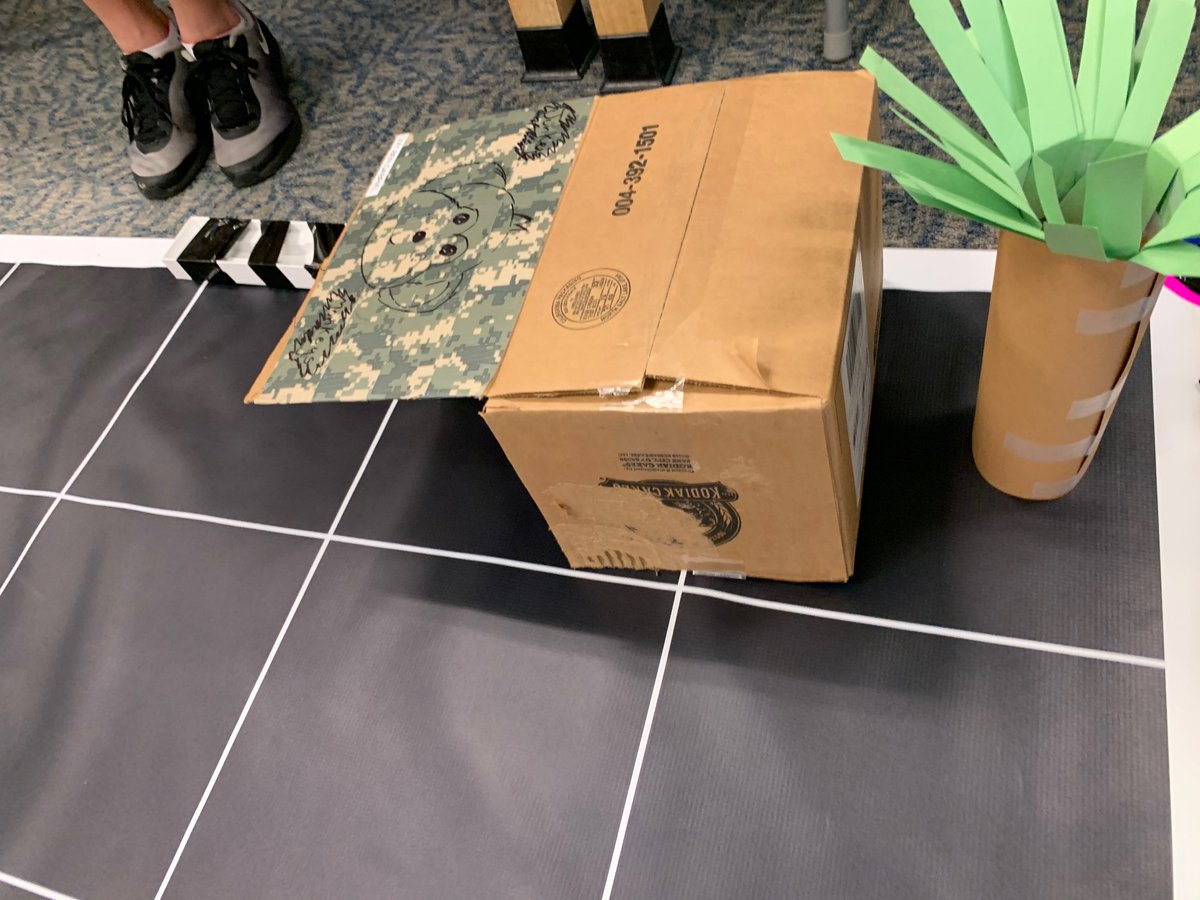 STEAM4SMEA's tweet photo. @owenpeery @learningdrive @stmarkscocoa @WonderWorkshop My first thought about that particular trap was the same.  They were able to convince me how it traps Dash and meets the requirements.  Here are a couple of other examples of traps teams made.  It's interesting to watch them problem solve through this mission. :) https://t.co/QJRMfQcMFB
