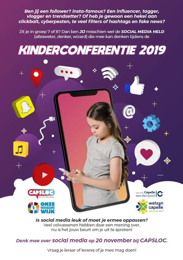 Kinderlabs's tweet photo. Laat je stem horen over social medi op de #kinderconferentie2019 aanmelden kan nog! #fijnonline in #onzevreedzamewijk #capelle https://t.co/i412h1Txuj
