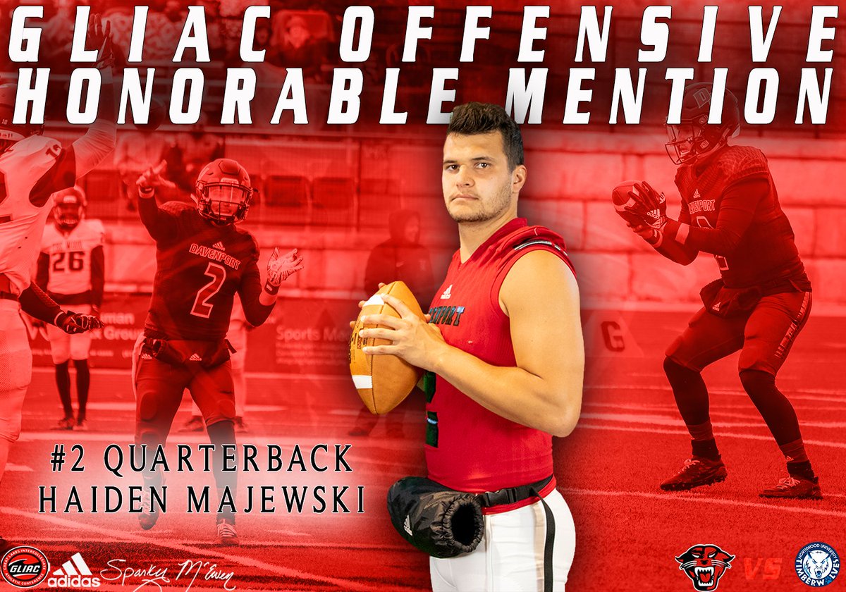 Congratulations to our Quarterback - #2 Haiden Majewski for receiving GLIAC Offensive Honorable Mention this week!

#DUFB19 🐾 #TRUST