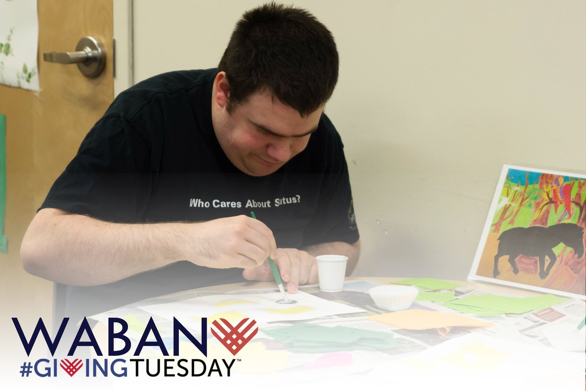 Meet Lucas! He loves exploring his passion for art at LifeWorks. Help Lucas and others achieve their dreams by donating to Waban's Fund Drive during the lead up to #GivingTuesday! Donate online @ waban.org/donate or through our Facebook Fundraiser: facebook.com/donate/1273249…