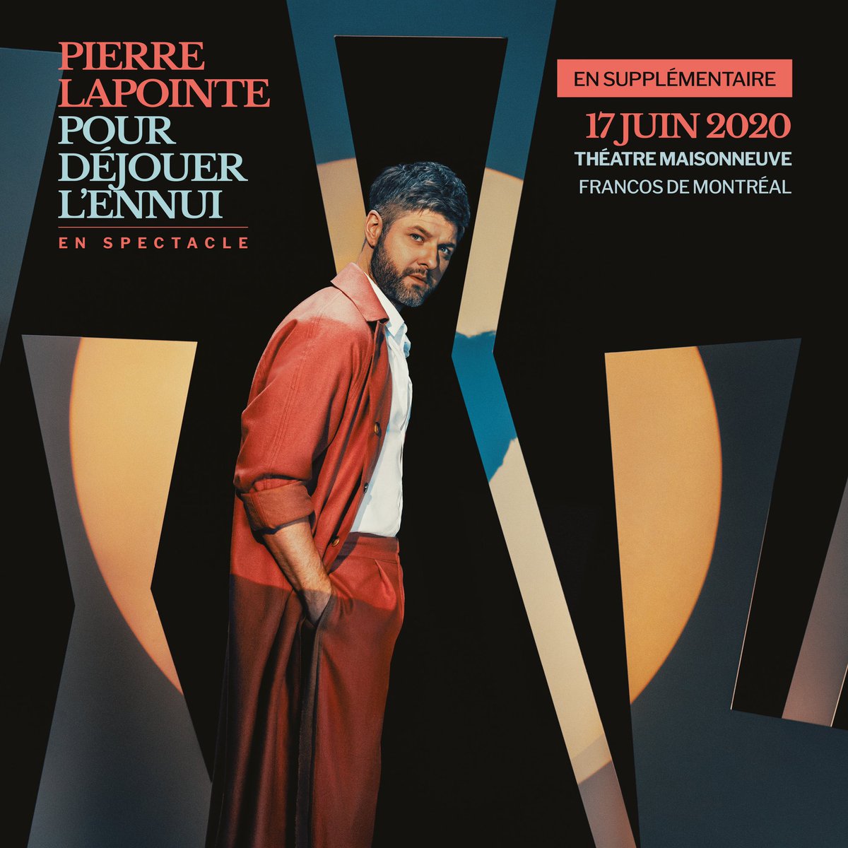 Une supplémentaire s’ajoute aussi à Montréal pour <a href="/OfficielPierre/">Pierre_Officiel</a> le 17 juin prochain au Théâtre Maisonneuve dans le cadre des <a href="/FrancosMTL/">Francos de Montréal</a>. La mise en vente officielle aura lieu vendredi le 15 novembre à 10h. ✨