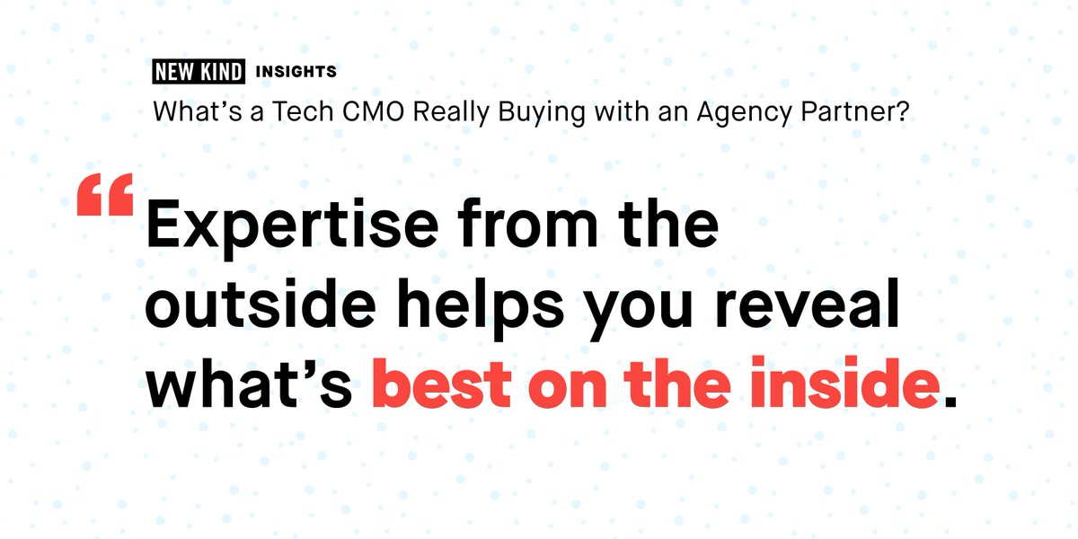 The real value of working with an agency often emerges in ways a tech CMO might not expect. Creating alignment, building momentum, gaining perspective—these imperceptible deliverables are more valuable than any single project output. @jonathanopp explains: hubs.ly/H0lM3rp0