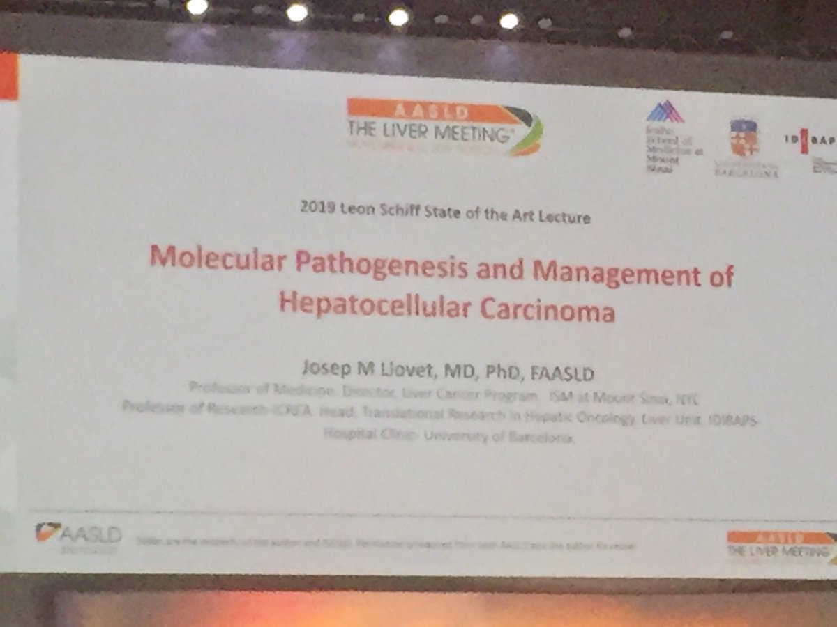 Gyorgy Baffy (@gbaffy) on Twitter photo Leon Schiff state-of-the-art lecture by Dr Josip Llovet <a href="/MountSinaiNYC/">Mount Sinai Health System</a> and <a href="/BCLC_group/">BCLC GROUP</a> on molecular pathogenesis and management of #HCC <a href="/AASLDtweets/">AASLD</a> #LiverMtg19 Leon Schiff state-of-the-art lecture by Dr Josip Llovet <a href="/MountSinaiNYC/">Mount Sinai Health System</a> and <a href="/BCLC_group/">BCLC GROUP</a> on molecular pathogenesis and management of #HCC <a href="/AASLDtweets/">AASLD</a> #LiverMtg19