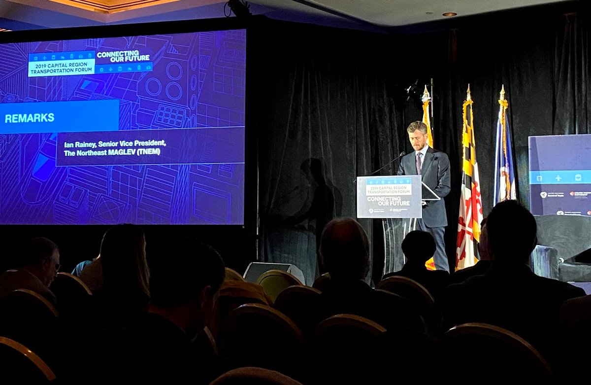 GWBoardofTrade's tweet photo. Thank you @NortheastMaglev for being a presenting sponsor and Ian Rainey for your remarks. We are indeed looking forward to trains that can get us from DC to NYC in under an hour! ✨🚆✨ #ConnectOurFuture https://t.co/4ExJ6RrBYO