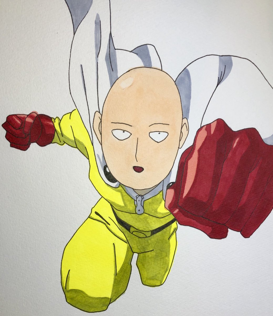 ワンパンマン 模写 サイタマ 2回目でこれはかなり満足 Tomosuke のイラスト