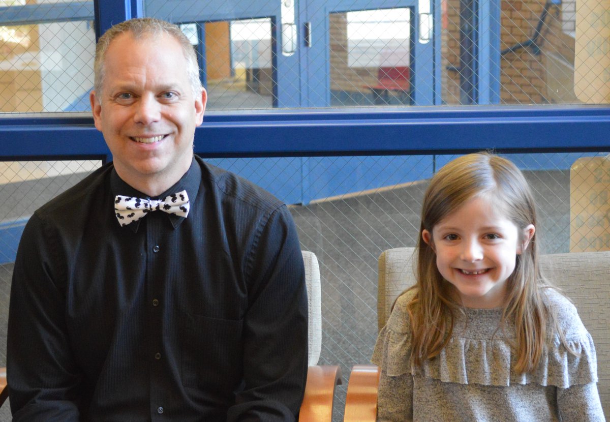 It's Paw Pride Bow Tie Tuesday!  This week's tie was picked out by Maria Lewandowski.  Maria got her name in the drawing by earning a Paw Pride Ticket for respecting others. She picked the mustache bow tie.  Great job, Maria! #gocigo