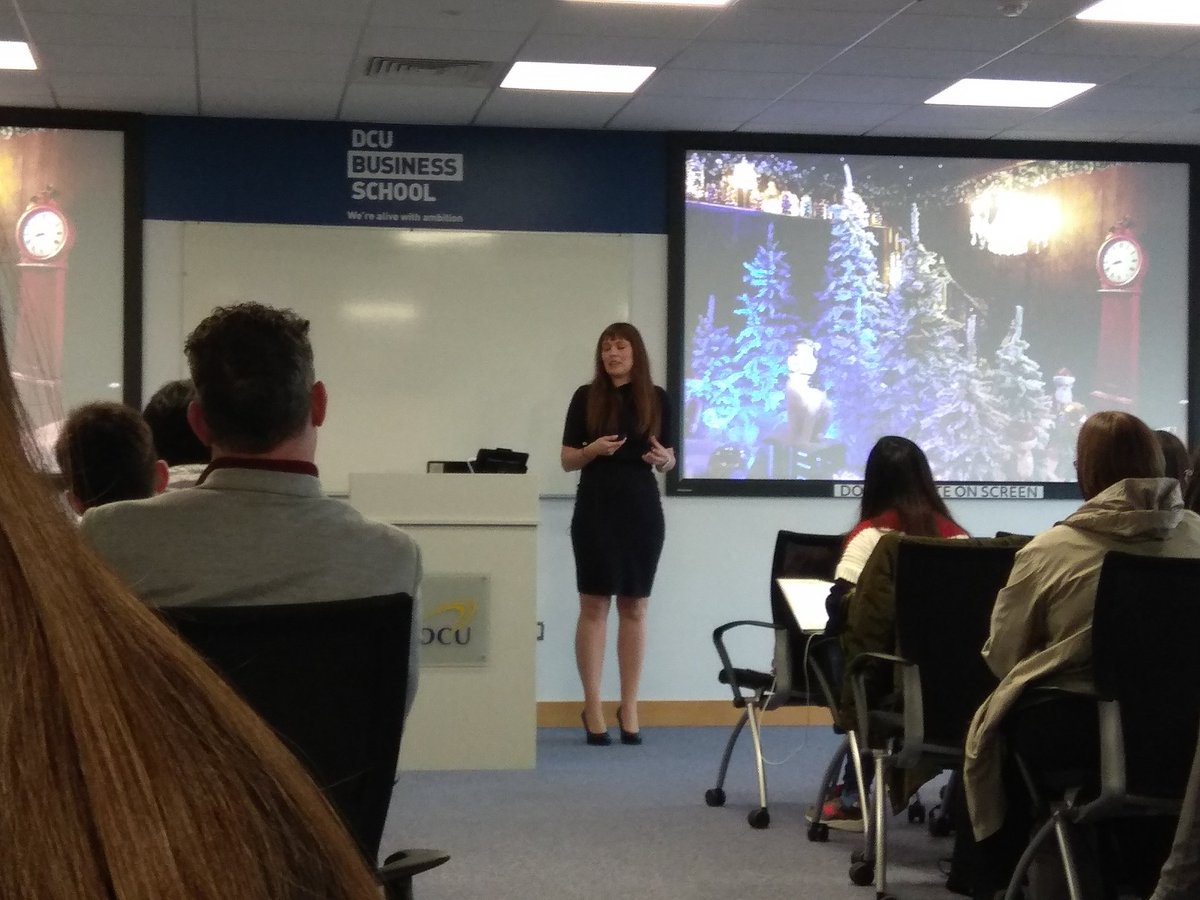 BusinessDCU's tweet photo. Amela Dizdarevic from @AstonBusiness School sharing her research on digital services in the retail industry.
#GETDigital2019 #smartcities https://t.co/irr0VtAaYJ