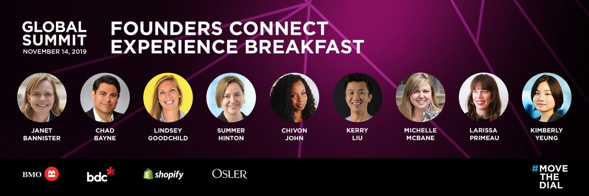 We're so excited to hear from these industry leaders at this year's 'Founders Connect Breakfast'.
