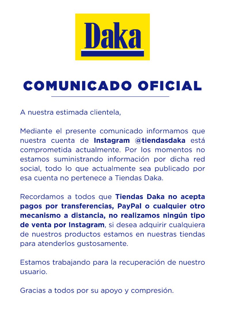 tiendasdaka's tweet photo. ¡ATENTOS! https://t.co/rOvp2gi9Tb