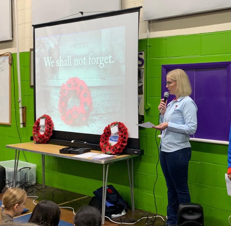 Denise89880171's tweet photo. #WeWillRememberThem @AshteadGirlg my 1st Remembrance speech before our parade. https://t.co/JyGg6Wh6qD