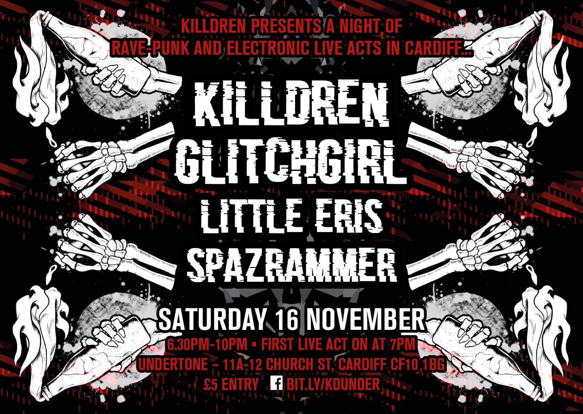 Afiach_DIY's tweet photo. Afiach + @KilldrenMusic present an evening of rave-punk and electronic live acts in #Cardiff! With GlitchGirl, @littleeris + Spazrammer (@MicroRaves) THIS SATURDAY NOV 16TH! 6:30-10pm, just £5 on the door! @UndertoneCF #welshmusic #ravepunk #AbletonLive https://t.co/oMh2nbniIw