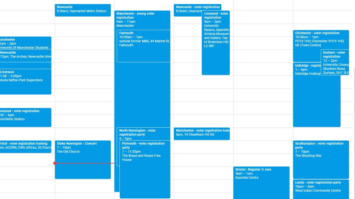 stopthecoup_UK's tweet image. This is how this week's #RegisterToVote events are looking in our event calendar - lots of stalls, if that's your thing and lots of voter registration parties too. 
Find an event near you in our #ProtestCalendar herehttp://bit.ly/StopTheCoup_UKCalendar
#StoptheCoup