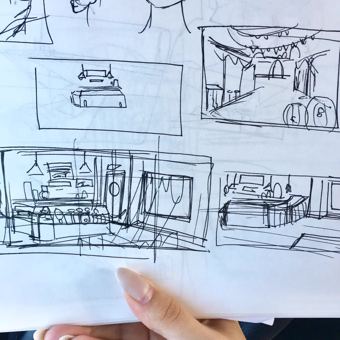 I've been creating a new series of backgrounds for a new project and found some old thumbnails for one of my originals. 

I sketched these ideas out during a staff meeting and a few weeks later, we end up with a final piece.🥩🍖🍗 
