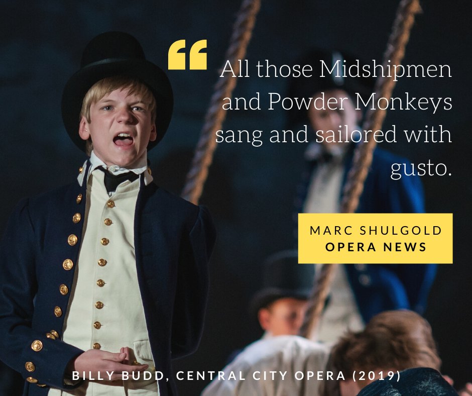 ccityopera's tweet photo. Special shout outs to director Ken Cazan and some incredible kids from the Colorado Children's Chorale in the recently released @OPERANEWS review of our July-August production of BILLY BUDD. It was an unforgettable show! #CCO2019 #CCOBillyBudd https://t.co/SMkQLbZxV9