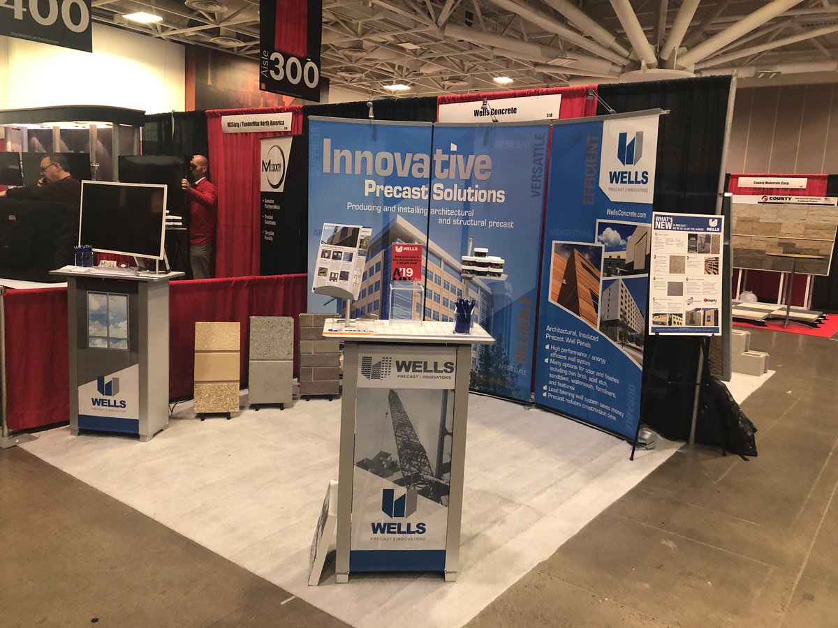 WellsConcrete's tweet photo. Stop by Wells Concrete's booth (518) at this year's AIA MN Conference. Ask questions. Talk shop. We'd love to see you! #WellsEvents #precast #concrete #AIAMN #A19MN https://t.co/EHald6FbCE