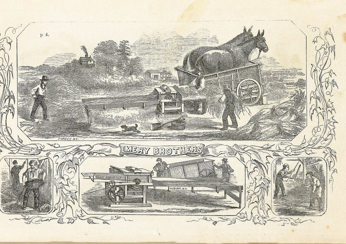 If you were a mid-19th century Albany farmer around Christmastime, woooo boy golly, this Emery Brothers catalogue was LIT! Illustration from 1860.