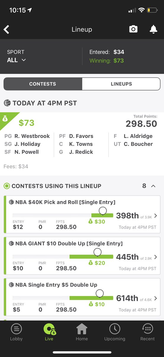 TuxyDFS's tweet photo. Good win on NBA DK Yesterday 👌🏼💰 keep rolling with me when we win and lose, but we will take down a GPP #DKNBA #NBADK 💰 https://t.co/3d4eWR84Bw