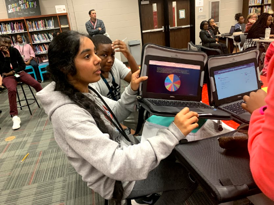 SummitMS_AVID's tweet photo. @spmeagles #7th graders in @RichlandTwo conducting PD for faculty on TRFs and how tutorials can be used #schoolwide! Great job #AVIDLeaders!!
@mpbcab @AvidSoutheast @AVID4College #CollaborativeStudyGroups https://t.co/bIqURi6Y6e